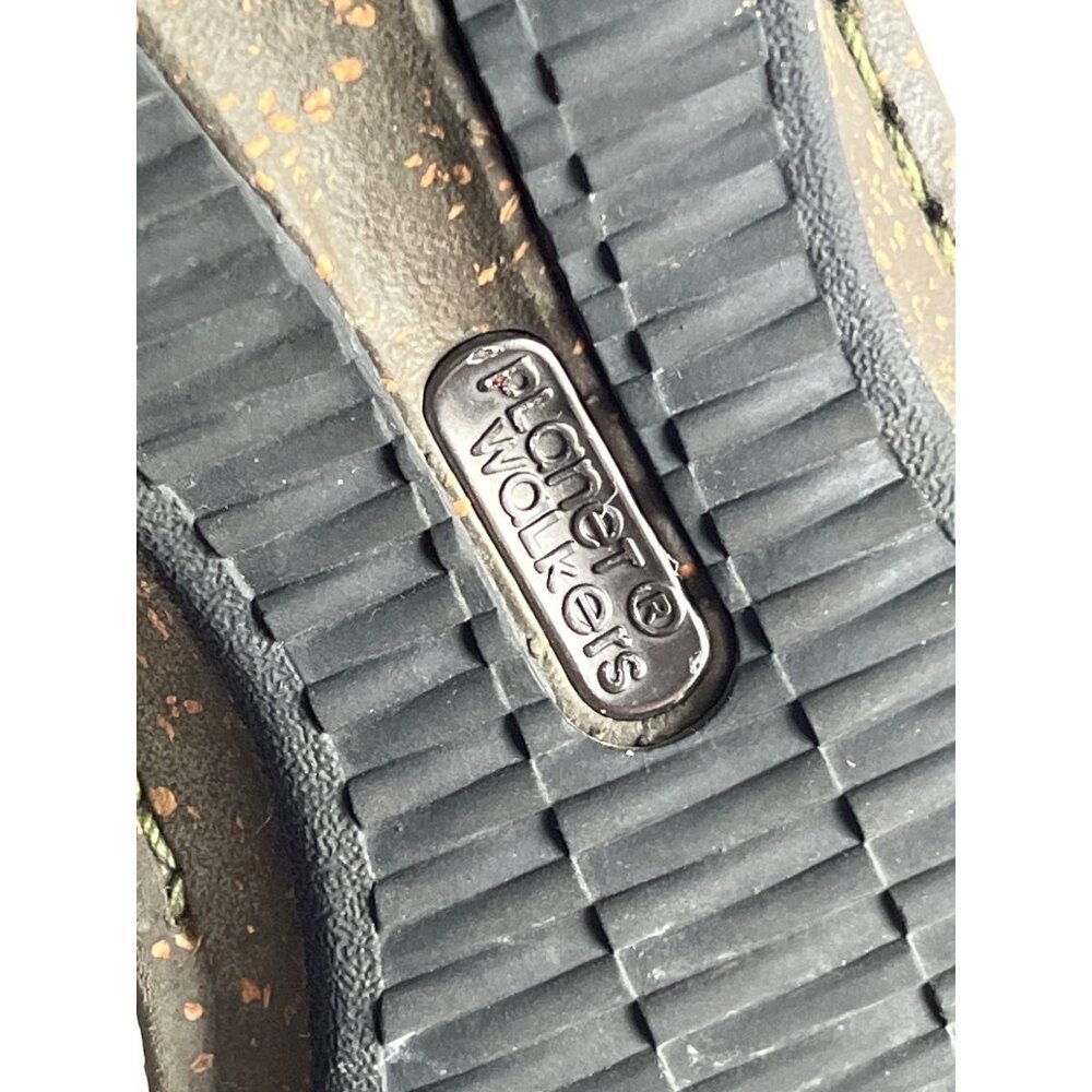Women's Brown Leather T-Strap Sandals - Picture 8 of 10